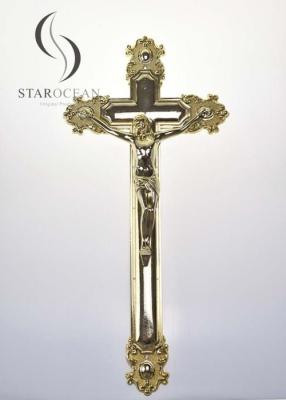 China Crucifixo fúnebre plástico de Jesus no serviço do OEM/ODM da cor do ouro aceitável à venda