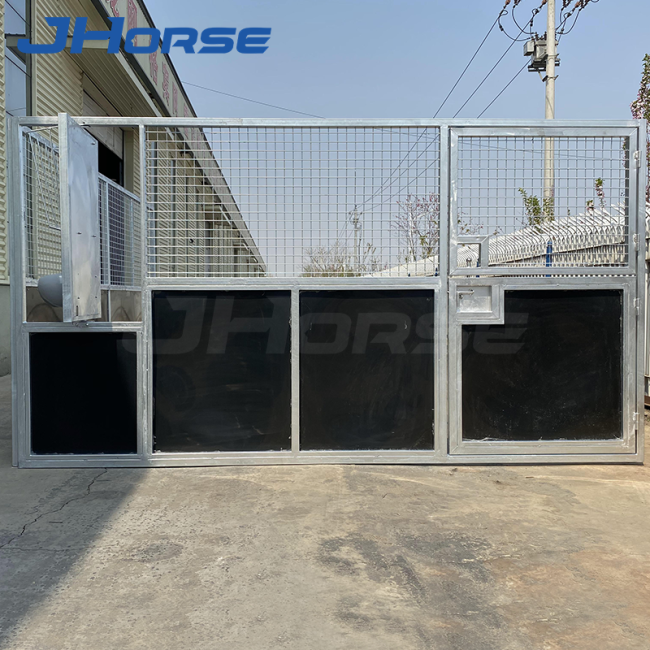 HDPE Infill Portable Temporary Outdoor Prefab Galvanized Surface Horse Stables With Roof