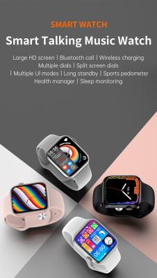 China Blood Pressure Smartwatch Series 7 Scroll Fatigue Analysis Play Music W7 Smart Watch for sale