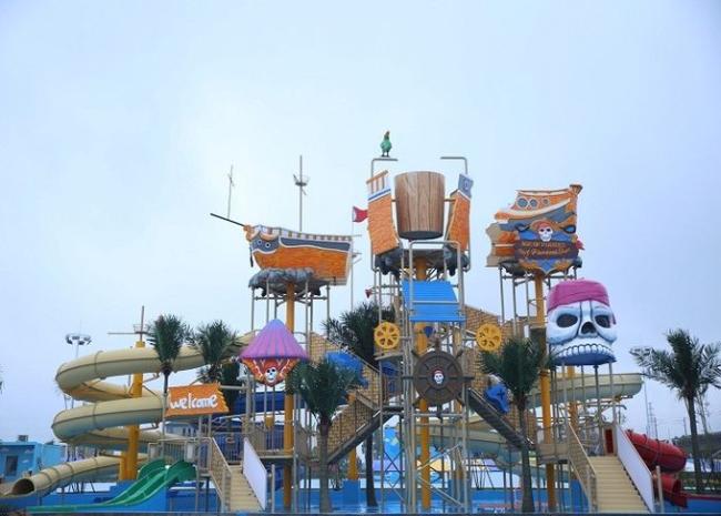 50 Persons 30m3/H Aqua Playground Pirate Ship Water House 2