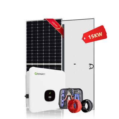 China On Grid Solar Cell Power System Home Energy Storage Generator Set 15KW for sale