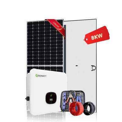 China 8KW On Grid Solar Power System Inverter Photovoltaic Energy Systems for sale