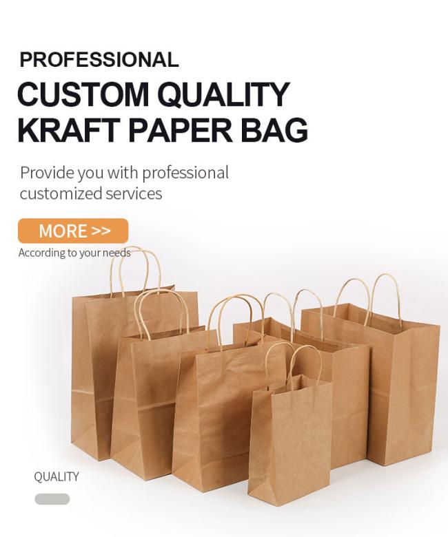 Customize Popular Shopping Bags Fashion High Quality Kraft Paper Bag Gift Bag Full Color Printing Package Offset Printing CMYK