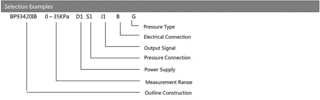 Pressure transmitter specifications diagram