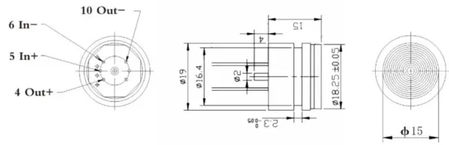 Pressure sensor outline construction for less than 3.5MPaS
