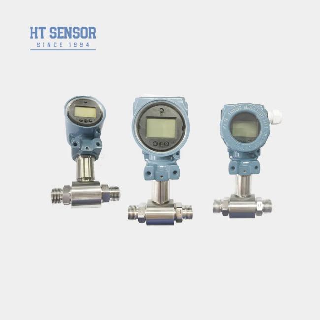 Close-up of transmitter pressure connections