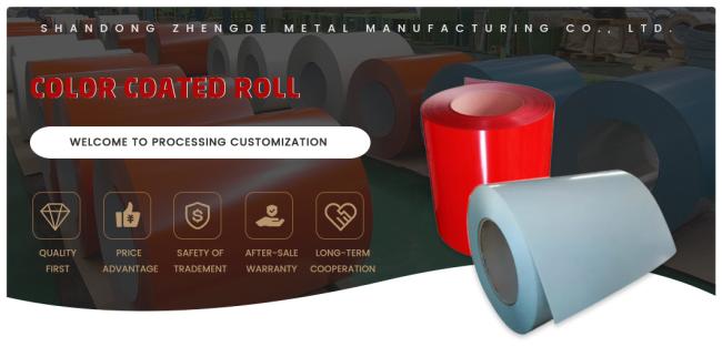 Gutters Roofs Used 0.12mm 0.2mm 0.3mm 0.4mmthickness Width Ral Color Custom PPGI Coils for Construction