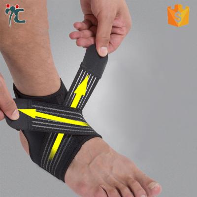 China neoprene padded elastic gym basketball ankle strap support brace for sale