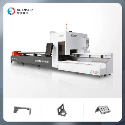 China Industrial Fiber Laser Tube Cutter Machine , CNC Pipe Laser Cutting Machine for sale