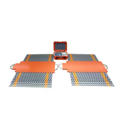 China Electronic 15m Portable Trailer Weighbridge 10mm Tread Plate Deck for sale