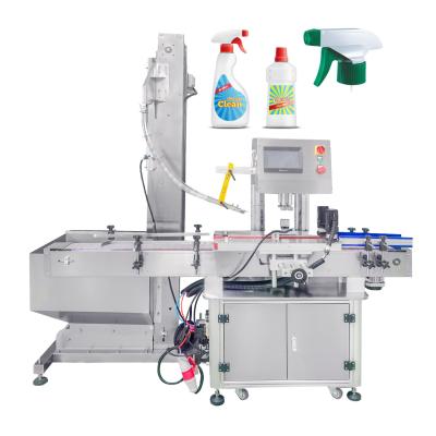 China Full Automatic Trigger Spray Pump Capping Machines For Engine Oil Nail Polish Bottle for sale
