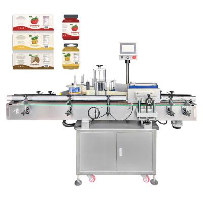 China Automatic Alcohol Wine Soda Beverage Round Bottle Labeling Machine For Glass Whisky Bottles Tub Can for sale