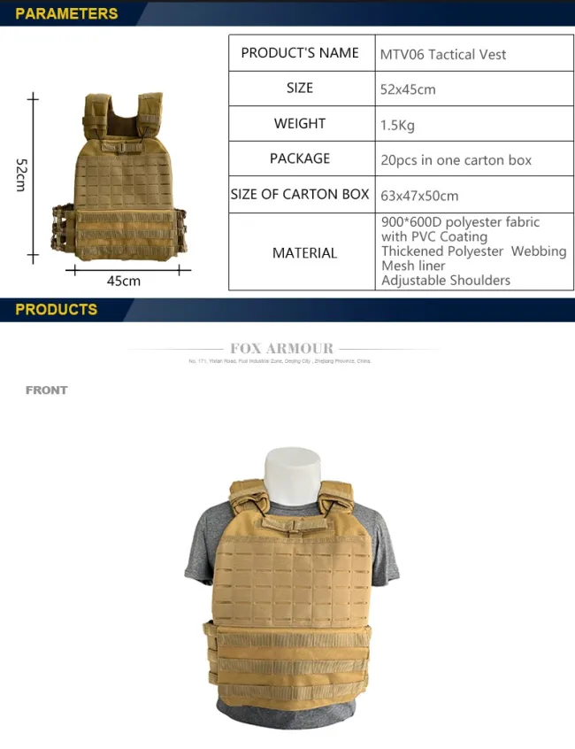 Adjustable Outdoor Tactical Vest for Military Training