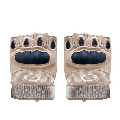 China Maximum Care and Protection Half Finger Hard-Knuckle Anti-Slip Microfiber Leather Gloves for sale