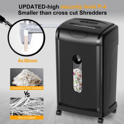 China 225mm Cross Cut Heavy Duty Paper Shredder Machine With Overheat Indication for sale
