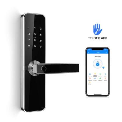 China Intelligent Room Door Locks Safety Fingerprint Wireless Bluetooth TTLock APP Digital Smart Lock for sale