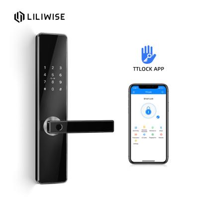 China Cerradura remota de la seguridad de la huella dactilar de la identificación de Bluetooth de puerta de la cerradura del App elegante de Wifi en venta