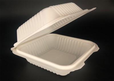 China biodegradable compostable food container box microwave safe cornstarch  container for sale