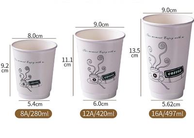 China Wholesale 10oz Single Wall Food Grade Beverage Use Disposable Custom Printed Paper Coffee Cup for sale