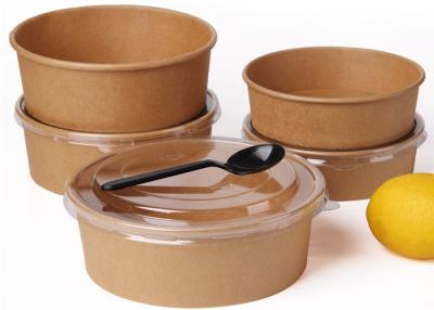 China 1000ML MICROWAVABLE DISPOSABLE KRAFT SOUP BOWLS BIODEGRADABLE SALAD BOWLS FOR TAKE AWAY FOOD CONTAINER for sale