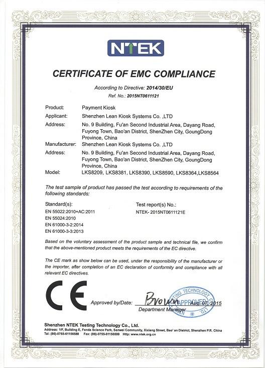 EMC - Shenzhen Lean Kiosk Systems Co., Ltd.