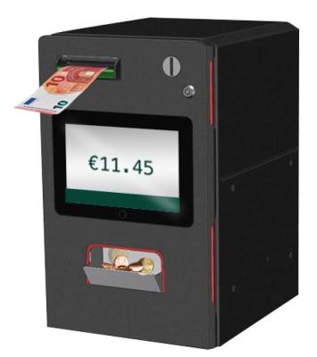 中国 Counter Top Cash Handling Machine POS Payment Machine With Cash Recycler And Coin Recycler 販売のため