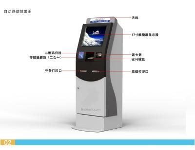 China Self Ticket Vending Machine Airline LKS Self Service Kiosk 1 Year Warranty for sale