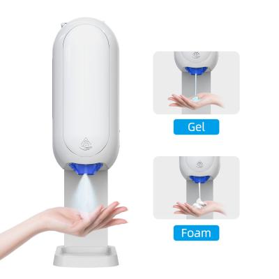 China Dispensador automático del jabón de la espuma del líquido del desinfectante de la carta blanca de Touchless del soporte del piso en venta