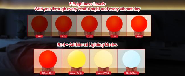 Sleep aid lamp side profile with modern aesthetic