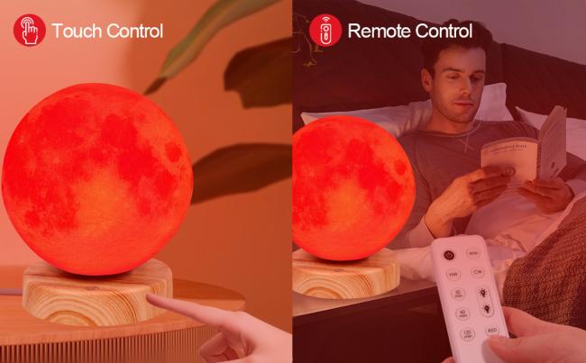 Red Moon lamp displaying 4000K neutral white color temperature
