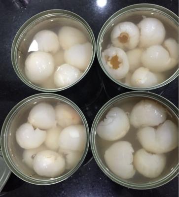 China El blanco entero conservó el lichi en el jarabe, peso neto 567g de la estación de la fruta del lichi en venta