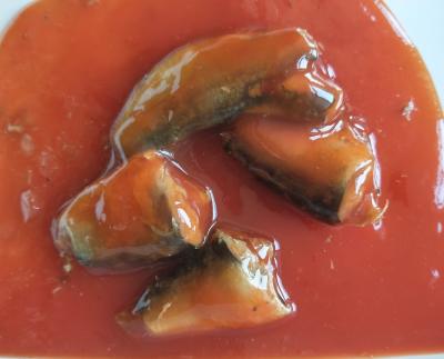 China pescados conservados 155g de la sardina en salsa de tomate con pimienta del chile picante en venta