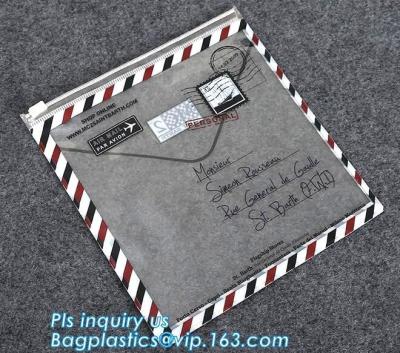 Chine sac de tirette de glisseur/sac en plastique d'emballage serrure transparente de fermeture éclair pour le dossier, vêtement, écharpe, sac en plastique refermable de tirette de glisseur à vendre