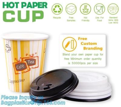 China Biodegradable coffee paper cup with lid custom printed paper cup,3oz 5oz 6oz 8oz ice cream paper cup and paper lid pack for sale