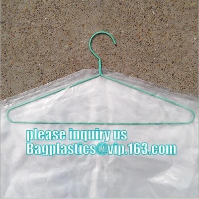 China commercial clear pe ldpe poly hotel laundry roll up suit garment packaging dry cleaning cover plastic polythene bag for for sale
