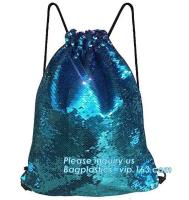 China Premium Mesh Beach Bag Drawstring Beach Bag Net String Backpack,Shine Strapping School Backpack For Teenage Girl bagplastics for sale