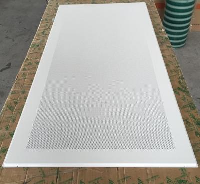 China Perforated Aluminum / Metal Soundproof Ceiling Panels , Fire Resistant Ceiling Tiles Dia 1.8mm for sale