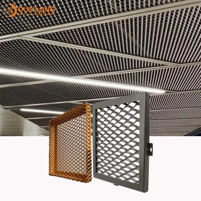 China Interior Galvanized Iron Wire Expanded Metal Mesh Ceiling / Silver Suspended Aluminium Panel for sale