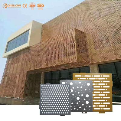 China CNC Cut Curtain Perforated Aluminum Metal Cladding Panels PE / PVDF Powder Coating for sale