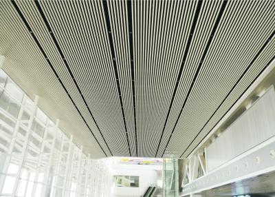 China J Shaped Plug in Blade Suspended Metal Ceiling Tiles Modern For Shopping Centre for sale