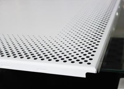 China Aluminium Perforated Metal Ceiling Panel / Round Hole Punching Platfond Panel for sale