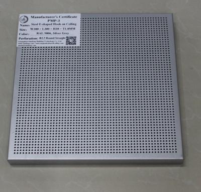 China Perforated Suspended Commercial Metal Ceiling Tiles Sound Shield for sale
