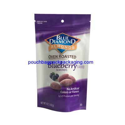 Zipper Resealable Stand Up Bags， Snack Food Tea Packing Pouches - 100 pack