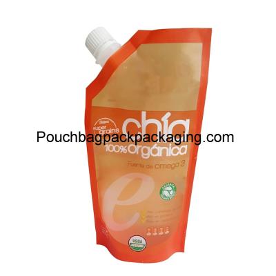 China Stand up pouch with spout for beverage, reusable and foldable for liquid for sale