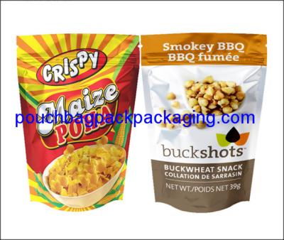China Aluminium foil pouch, stand up pack pouch for snack, foil zipper doypack for food packaging for sale