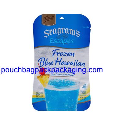 China Aluminium packaging bag printed, heat seal pack foil bag for beverage 296ml for sale
