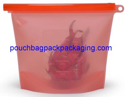 China Silicone Food bag, Fresh vegetable Seal packing Bag, heat Resistant Food Storage Bag Contain 1500 ml for sale