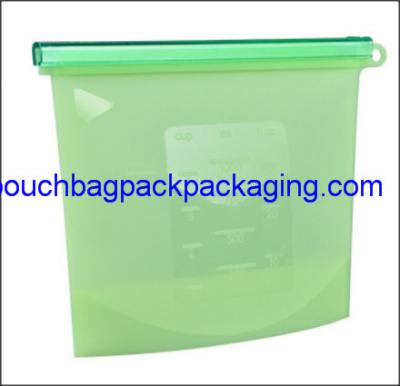 China Microwave safe Food storage bag silicone fresh bag 20 x 18 cm 1000 ml for sale
