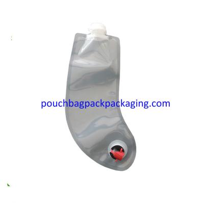 China Popular dispenser spout pouch bag, BIB bag in box with Dispenser for wine or juice, irregular shape for sale