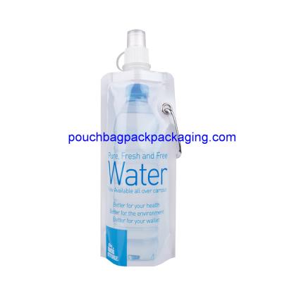 China Portable stand up water pouch, folding water bottle, barrier feature and Plastic Material for sale